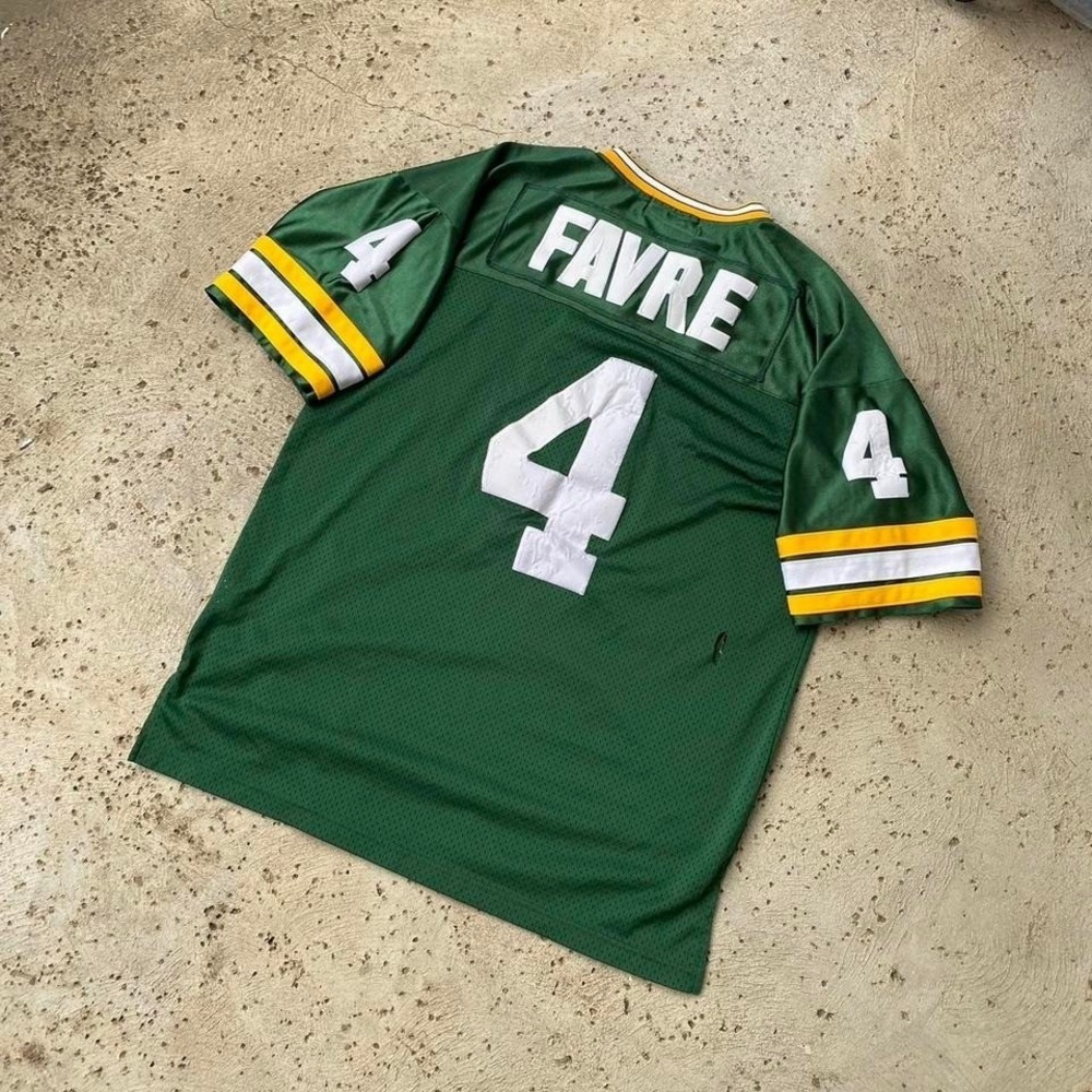 Vintage Brett Favre Green Bay Packers Jeff‎ Hamilton Design NFL Football Jersey